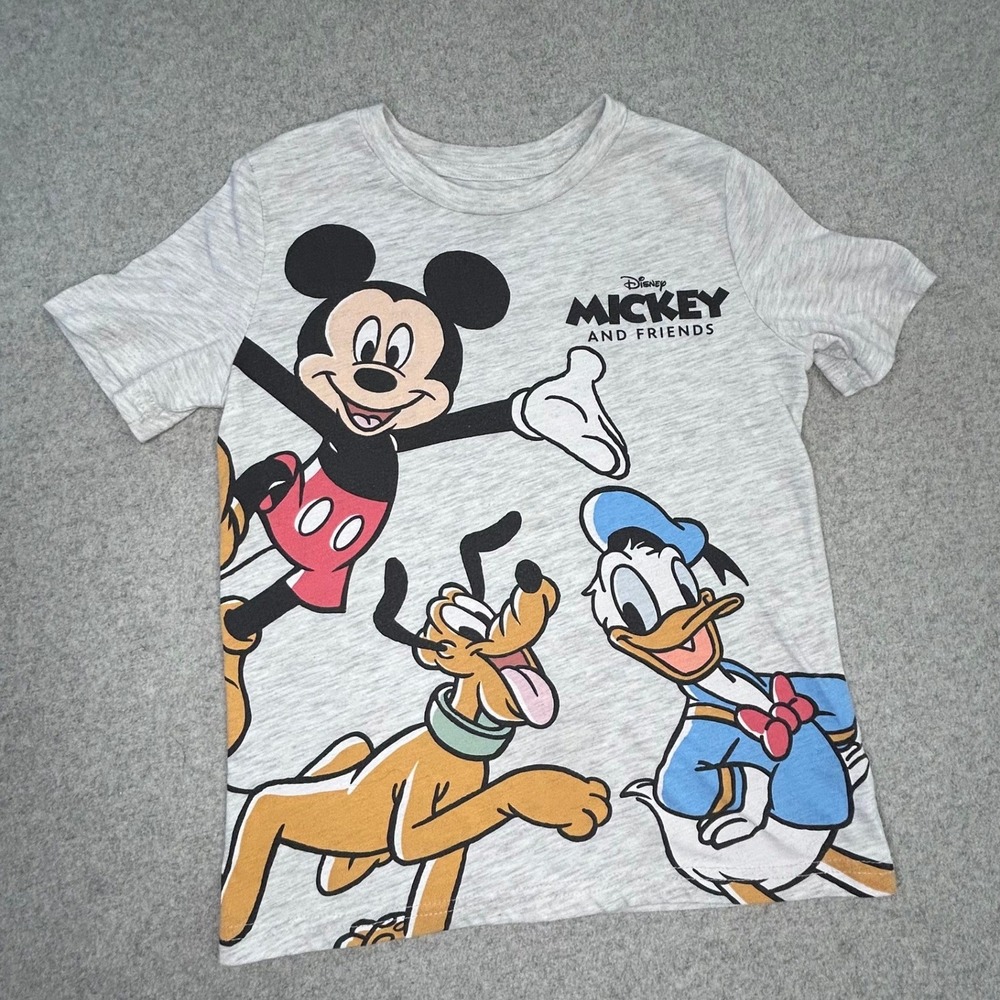 Jumping Beans Disney Mickey And Friends Kids Size 7 Grey Graphic T-Shirt